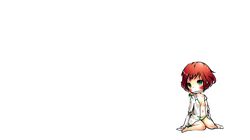  chibi green_eyes katawa_shoujo open_shirt red_hair redhead tezuka_rin 