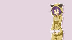  animal_ears fang merry_nightmare pajamas purple_hair yumekui_merry 