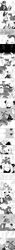  absurdres claws comic empoleon fangs flashback garchomp gible hair_ornament hand_holding hat highres hikari_(pokemon) holding_hands hug long_hair long_image monochrome multiple_girls pokemon scarf shirona_(pokemon) smile tall_image translated translation_request waving yachika 