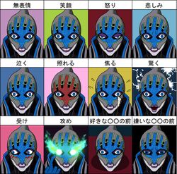  blush expressions fire grin koraiayashi lips lunatic_(tiger_&amp;_bunny) mask smile superhero tiger_&amp;_bunny yuri_petrov 