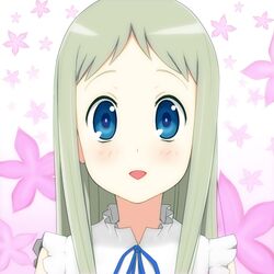  ano_hi_mita_hana_no_namae_wo_bokutachi_wa_mada_shiranai blue_eyes close-up giritaso honma_meiko long_hair silver_hair 