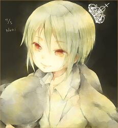  brown_eyes green_hair hat hat_removed headwear_removed kumako_(sono328) naoi_ayato school_uniform short_hair 