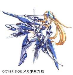 1girl blonde_hair blue_eyes kaoru348 long_hair mecha_musume solo 