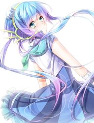  1girl aoki_lapis backlighting highres sakuragi_ren solo tourmaline vocaloid white_background 