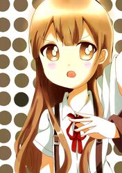  brown_eyes brown_hair highres oomuro_hanako ranan solo yuru_yuri 