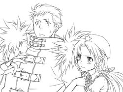  arm_grab braid crossover esaka hat hong_meiling king_of_fighters krizalid m.u.g.e.n monochrome snk touhou 