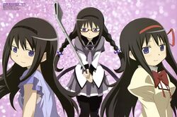  akemi_homura mahou_shoujo_madoka_magica maki_takao megane scan 