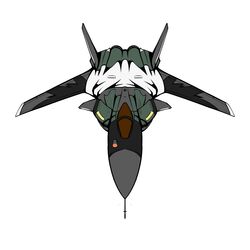  fighter_jet jet naginami no_humans reiuji_utsuho simple_background su-47_berkut touhou white_background 