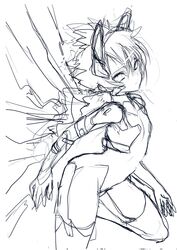  hakuryuu_(inazuma_eleven) inazuma_eleven inazuma_eleven_(series) inazuma_eleven_go long_hair mataro monochrome sketch solo white_background 