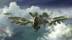  absurdres airplane bomb cloud clouds future highres jet missile original ranpota science_fiction sky 