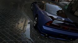  2008 3d car english gran_turismo gran_turismo_5 highres logo motor_vehicle official_art promotional_art sony title_drop vehicle video_game wallpaper 