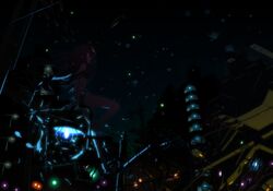  brown_hair fish highres jellyfish lantern original shiwasu_takashi swimsuit 