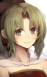  black_eyes blush earrings final_fantasy final_fantasy_vi green_hair jewelry kamanatsu light_smile solo tina_branford 