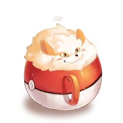 arcanine canine cup dog foam in_container mug poke_ball pokemon solo vu06