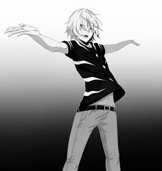  accelerator belt highres red_eyes to_aru_kagaku_no_railgun to_aru_majutsu_no_index white_hair 
