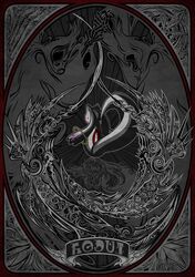  glowing glowing_eyes kotou kyubey looking_back madoka_runes mahou_shoujo_madoka_magica red_eyes tarot 