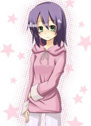  blush flask_(pandora) green_eyes highres hoodie looking_at_viewer merry_nightmare short_hair star yumekui_merry 