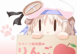  blonde_hair box chibi dog_ears hat kers little_busters! long_hair noumi_kudryavka tail |_| 