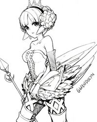  francisco_valle gwendolyn monochrome odin_sphere polearm spear vl weapon 