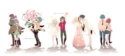  5girls angel_beats! ano_hi_mita_hana_no_namae_wo_bokutachi_wa_mada_shiranai clannad couple crossover dress furukawa_nagisa hand_holding height_difference highres hinata_(angel_beats!) holding_hands honma_meiko kiss kyon multiple_boys multiple_girls nagato_yuki nia_teppelin okazaki_tomoya school_uniform simon skirt suzumiya_haruhi_no_shoushitsu suzumiya_haruhi_no_yuuutsu takumi_(scya) tears tengen_toppa_gurren_lagann translated translation_request tuxedo wedding_dress yadomi_jinta yui_(angel_beats!) 