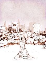  arisaka_ako closed_eyes eyes_closed gumi monochrome seiza sitting solo vocaloid 