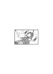  1girl armpits baseball_bat bow closed_eyes eyes_closed hair_bow head_bump jumping_giraffe long_hair lying magical_girl mahou_shoujo_madoka_magica ponytail sakura_kyouko solo 