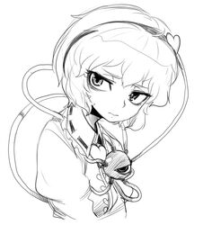  bust eyeball face greyscale komeiji_satori monochrome portrait sad short_hair simple_background solo space_jin spacezin touhou white_background 