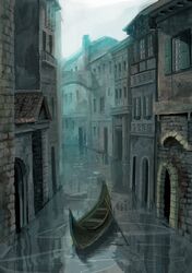  canal cityscape highres house no_humans original reflection rix venice water 