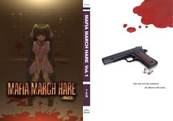  animal_ears black_hair blood blood_stain bullet bunny_ears carrot chair cigarette cover dress gun handgun inaba_tewi kurou_(crow) looking_at_viewer m1911 mouth_hold rabbit_ears red_eyes short_hair sitting solo touhou weapon 