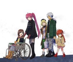  animal_ears blonde_hair blue_eyes blush boots braid brown_hair bunny closed_eyes coat earmuffs eating eyes_closed facial_mark family fingerless_gloves food forehead_mark gloves hair_ribbon hand_holding holding_hands jewelry long_hair lyrical_nanoha mahou_shoujo_lyrical_nanoha mahou_shoujo_lyrical_nanoha_a's mahou_shoujo_lyrical_nanoha_a's necklace orange_hair pantyhose pink_hair ponytail rabbit ribbon schwertkreuz shamal short_hair signum silver_hair skirt smile taiyaki thigh-highs thigh_boots thighhighs tmntlovemaou twin_braids vita wagashi wheelchair yagami_hayate zafira 