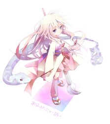  2013 brush ia_(vocaloid) kokoko013 purple_eyes sandals snake solo violet_eyes vocaloid 