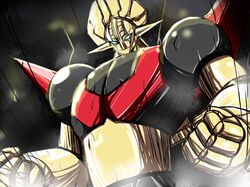  clenched_hand glowing glowing_eyes highres hisou_tensoku mecha touhou yu-ta 
