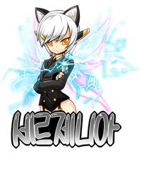  1girl alternate_hair_length alternate_hairstyle blazer electricity elsword eve_(elsword) expressionless necktie poseich short_hair solo white_background white_hair wings yellow_eyes 