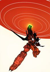  fzn4 glowing gurren-lagann mecha no_humans tengen_toppa_gurren_lagann 
