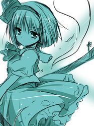  1girl konpaku_youmu konpaku_youmu_(ghost) monochrome short_hair solo touhou white-brown 