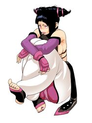  crying dfreak feet gloves han_juri nail_polish pout street_fighter street_fighter_iv 