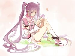  alternate_costume buun_ko flower long_hair purple_hair sophie_(tales_of_graces) tales_of_graces twintails violet_eyes 