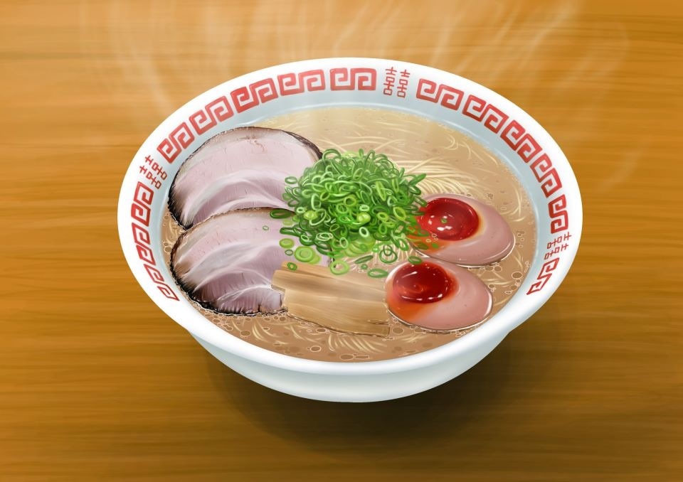 food kazumichi no_humans noodles pork ramen realistic