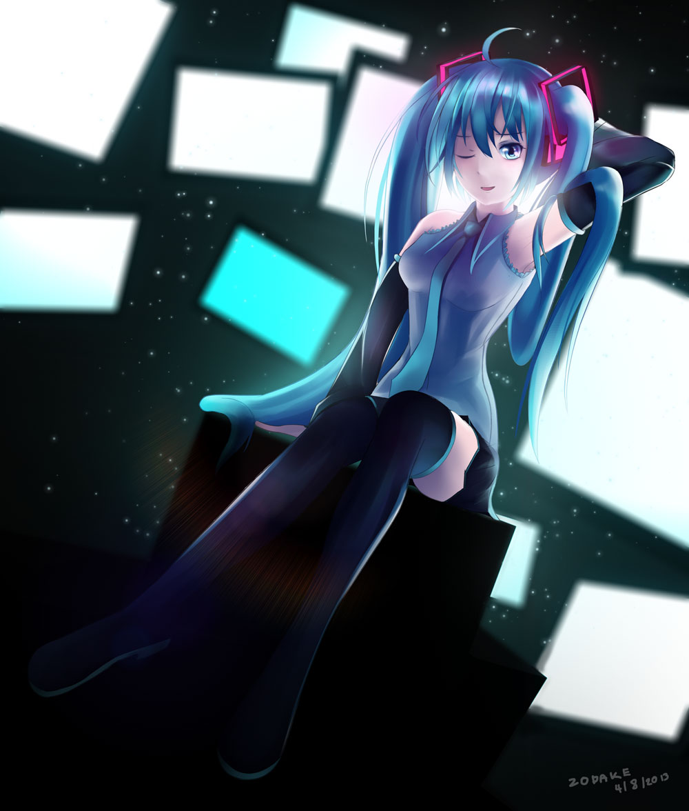 hatsune_miku tagme vocaloid zodake