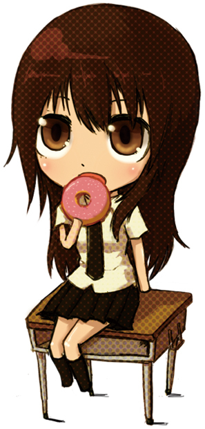 chibi ico_(green_bullet) simple_background solo white_background