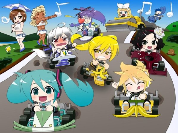 :q abs ahoge akita_neru annoyed banana banana_peel blush car chibi engloid flower food fruit go_kart hair_pull hatsune_miku heart jpeg_artifacts kagamine_len kagamine_rin kaito kamui_gakupo kart mameshiba mario_kart meiko meme motor_vehicle muscle musical_note o3o open_mouth parody prima smile spring_onion steamroller sweet_ann tears tongue umbrella vehicle vocaloid voyakiloid yowane_haku