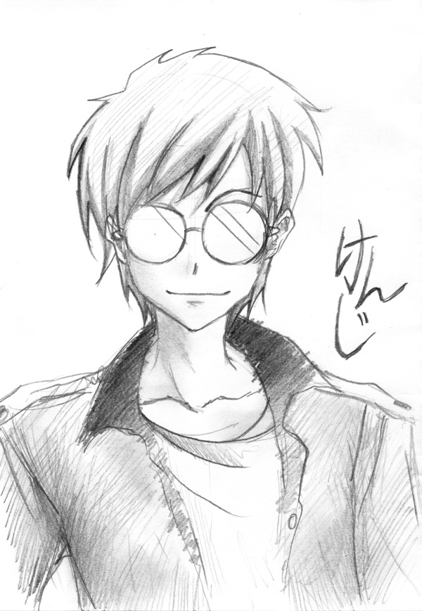 1boy glasses katawa_shoujo raide school_uniform setou_kenji short_hair
