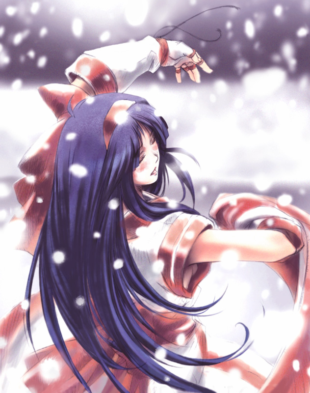 bow hair_bow japanese_clothes long_hair nakoruru nyaou ribbon samurai_spirits snk