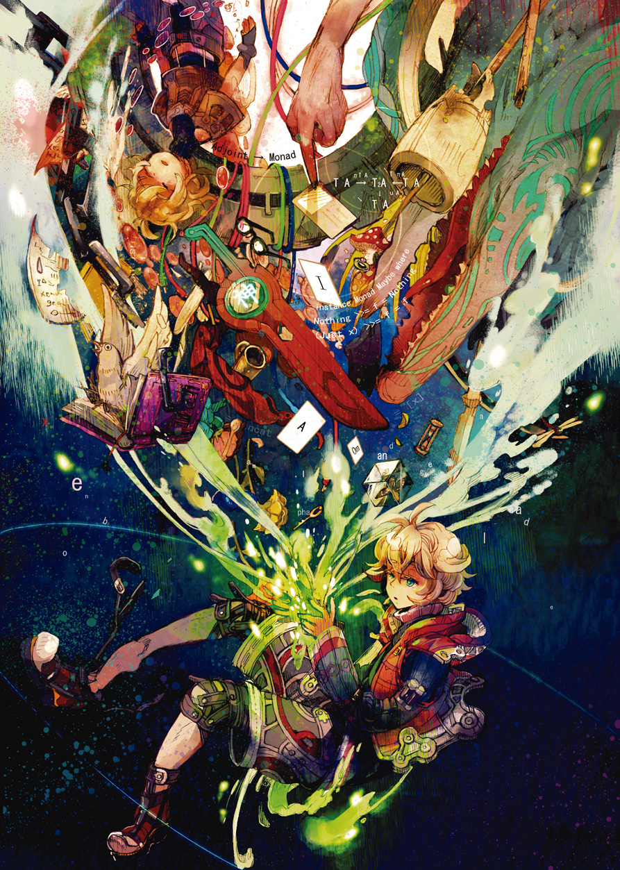 blonde_hair blue_eyes highres jojo_no_kimyou_na_bouken magic mebu shulk solo sword tagme weapon xenoblade