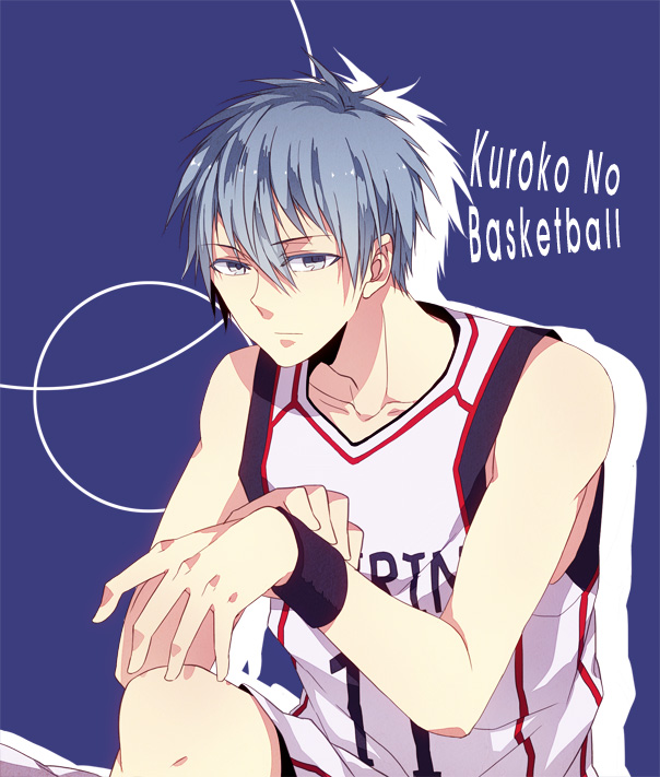 1boy ao_no_exorcist basketball_uniform blue_eyes blue_hair kuroko_no_basuke kuroko_tetsuya sara666 solo sportswear