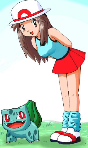 blue_(pokemon) bulbasaur leaf_(pokemon) nintendo pokemon soara