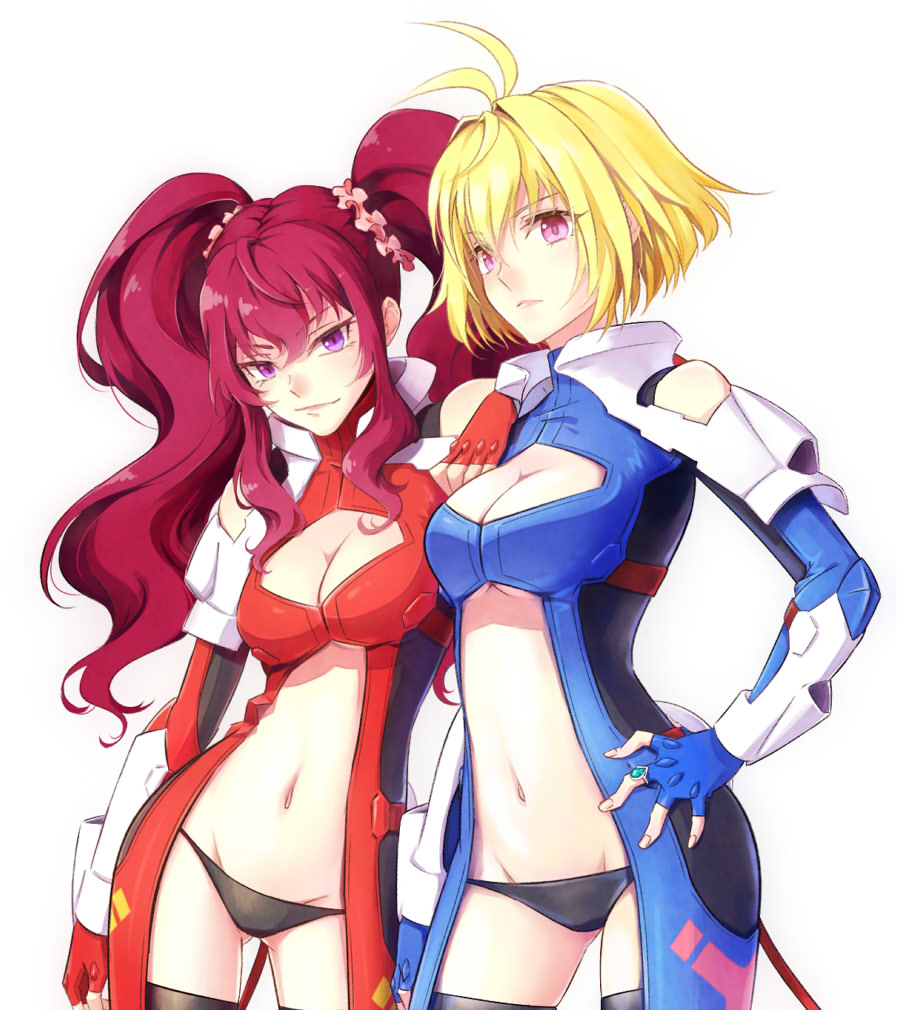 2girls 3nami73 angelise_ikaruga_misurugi cross_ange hilda_(cross_ange) multiple_girls tagme violet_eyes