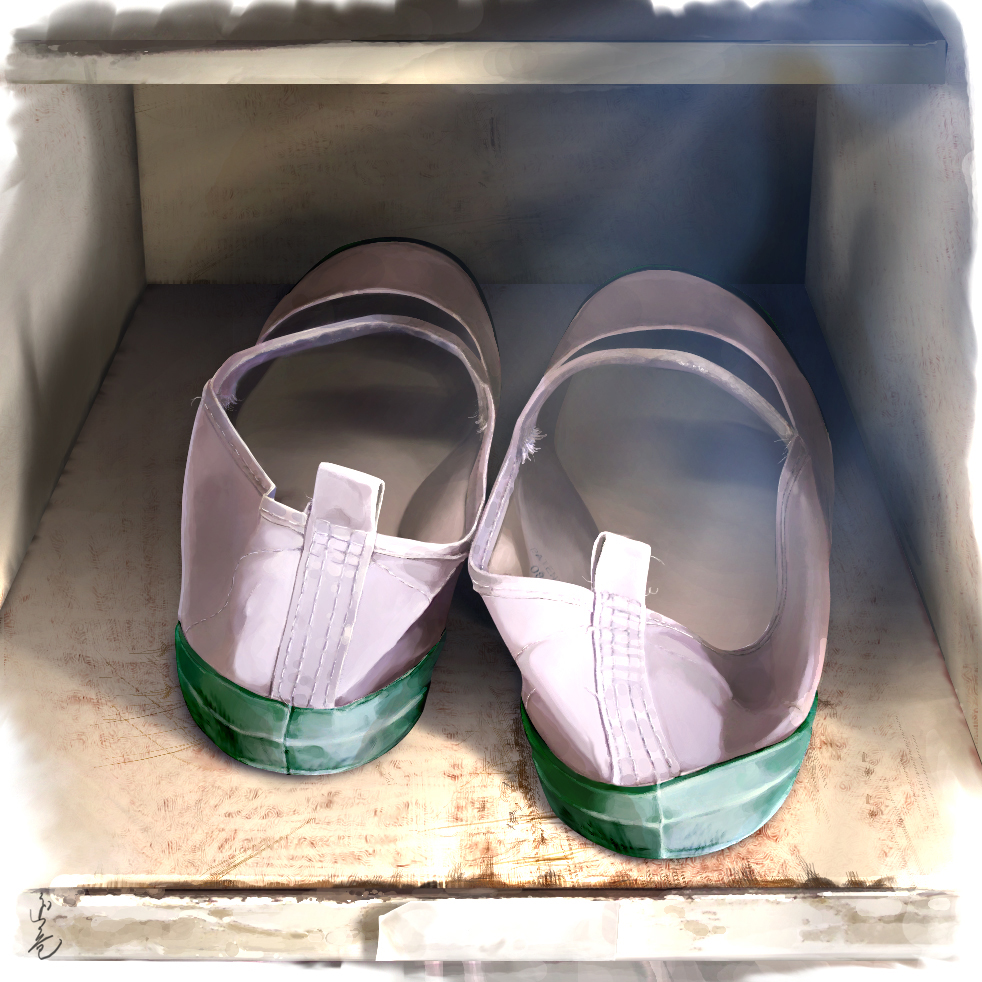 aalge no_humans original realistic shoe_lockers shoes uwabaki
