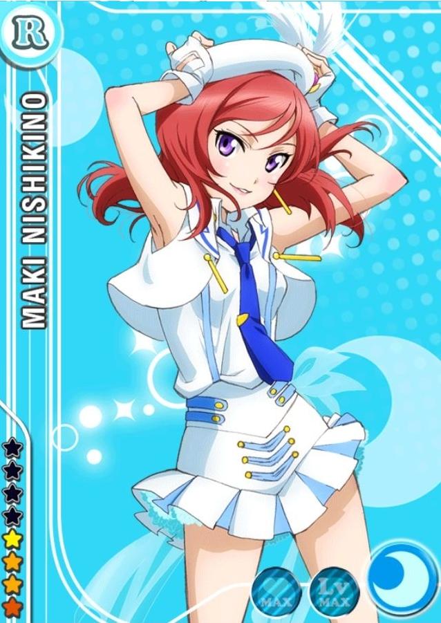 1girl character_name dress gloves hat love_live!_school_idol_project necktie nishikino_maki official_art red_hair redhead short_hair skirt smile solo violet_eyes