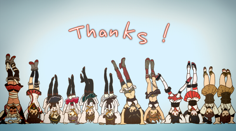 6+girls amachi_(ageha0214) black_hair blonde_hair breasts brown_eyes brown_hair detached_sleeves fusou_(kantai_collection) glasses gloves green_eyes grey_eyes hairband handstand haruna_(kantai_collection) hiei_(kantai_collection) hyuuga_(kantai_collection) ise_(kantai_collection) japanese_clothes kantai_collection kirishima_(kantai_collection) kongou_(kantai_collection) midriff multiple_girls musashi_(kantai_collection) mutsu_(kantai_collection) nagato_(kantai_collection) navel nontraditional_miko open_mouth ore_no_nounai_sentakushi_ga_gakuen_love-comedy_wo_senryoku_de_jama_shiteru parody personification ponytail red_eyes sarashi siblings sisters smile thighhighs underboob upside-down wide_sleeves yamashiro_(kantai_collection) yamato_(kantai_collection)